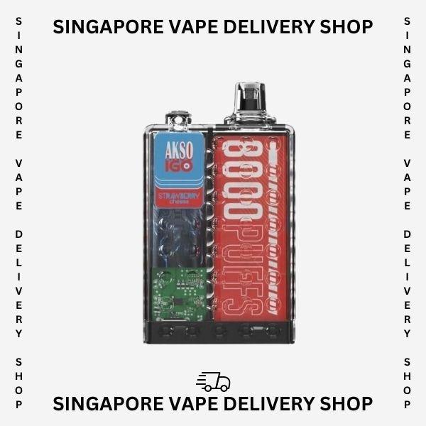 akso-igo-8000-strawberry-cheese-(SG VAPE DELIVERY SHOP)