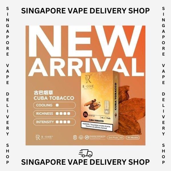 R-one-pod-cuban-tobacco-(SG VAPE DELIVERY SHOP)