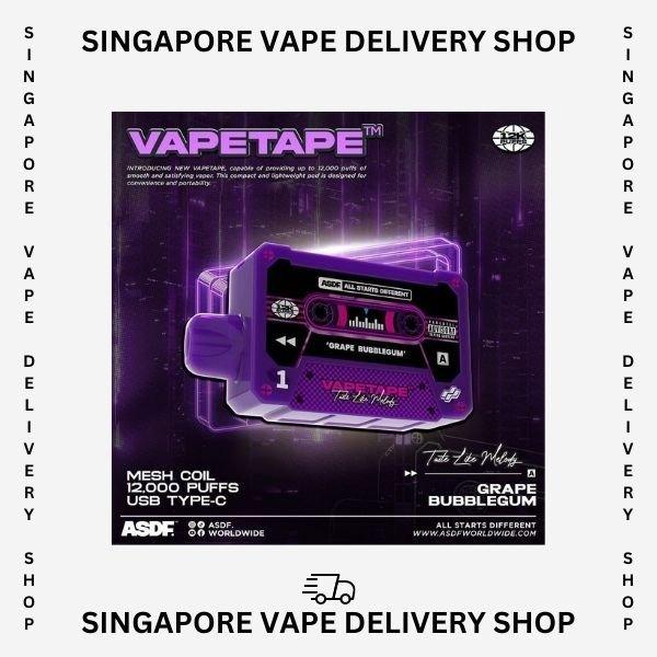 Vapetape-12000-grape-bubblegum-(SG VAPE DELIVERY SHOP)