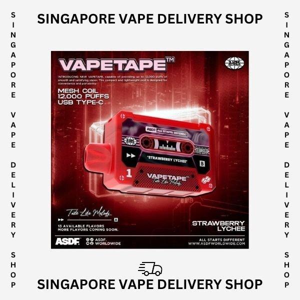 Vapetape-12000-strawberry-lychee-(SG VAPE DELIVERY SHOP)